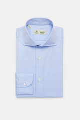 Borrelli Business shirt 'Nando' shark collar light blue