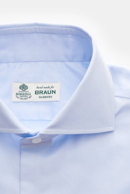 Borrelli Business shirt 'Nando' shark collar light blue