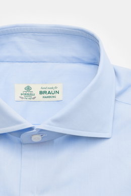 Borrelli Business shirt 'Nando' shark collar light blue