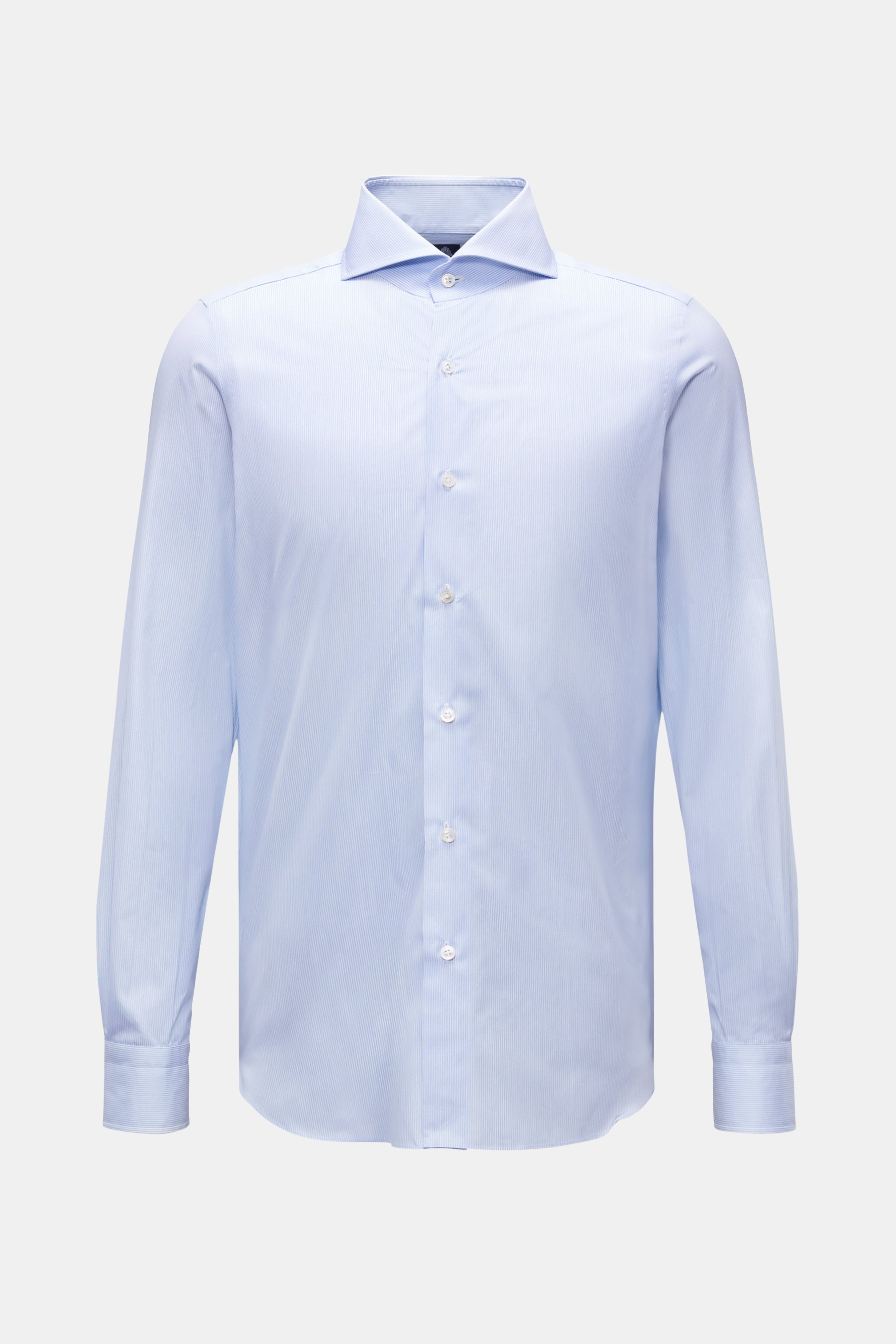 Finamore Business shirt 'Sergio Napoli' shark collar blue/white striped