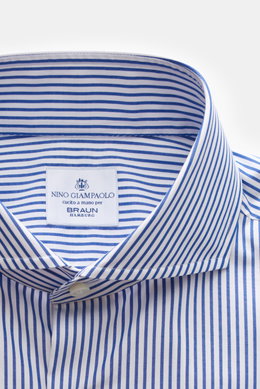 Giampaolo Business shirt shark collar navy/white striped