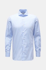 Giampaolo Business shirt shark collar light blue/white striped