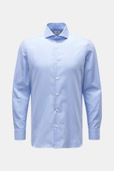 Giampaolo Business shirt shark collar light blue/white checked