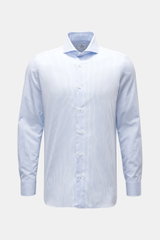 Giampaolo Business shirt shark collar light blue/white striped