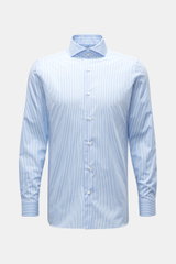Giampaolo Business shirt shark collar light blue/white striped