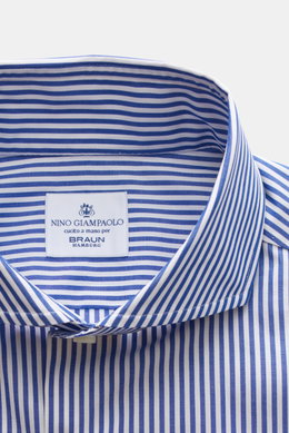 Giampaolo Business shirt shark collar navy/white striped