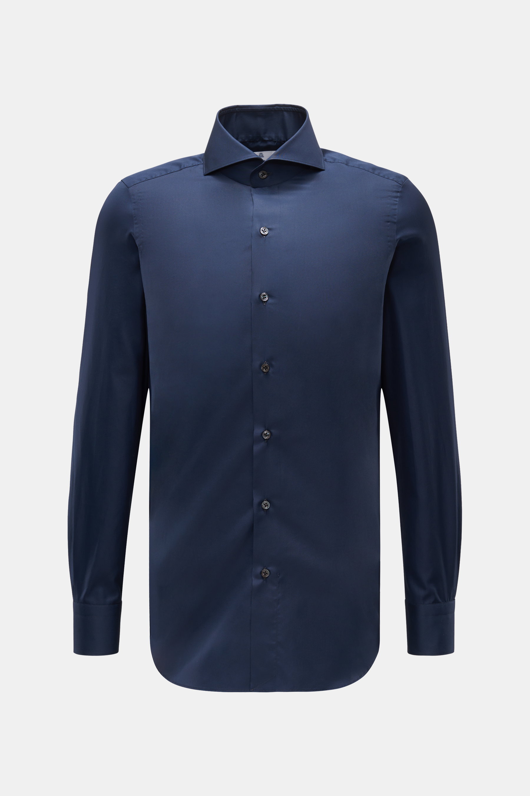 Finamore Business Hemd 'Sergio Milano' Haifisch-Kragen navy