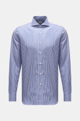 Truzzi Business shirt shark collar 'Napoli Busto' dark blue/white striped
