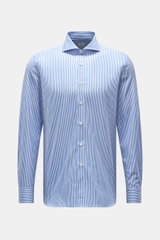 Truzzi Business shirt shark collar 'Napoli Busto' blue/white striped
