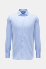 Truzzi Business shirt shark collar 'Napoli Busto' light blue/white checked