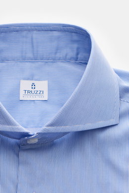 Truzzi Business shirt shark collar 'Napoli Busto' blue/white striped