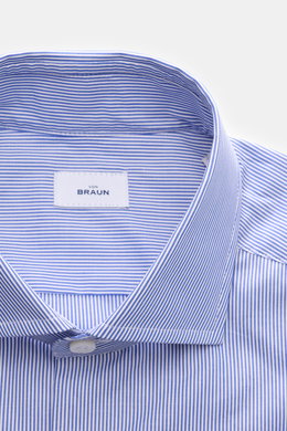 BRAUN Hamburg Business Hemd Haifisch-Kragen dunkelblau/weiß gestreift