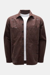 Nanushka Overshirt 'Jari' dark brown