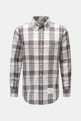 Thom Browne Casual Hemd Button-Down-Kragen grau/weiß kariert