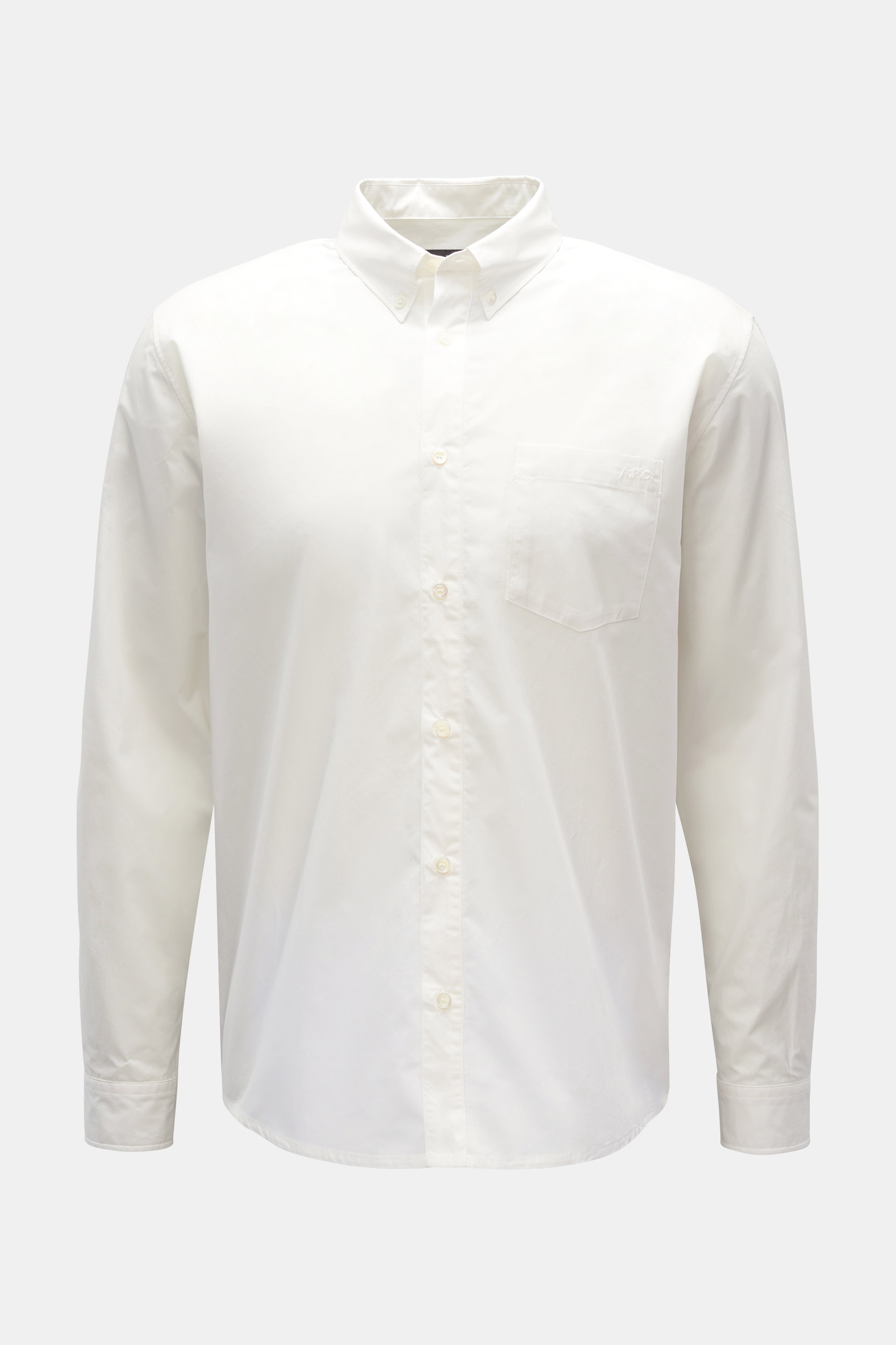 A.P.C. Casual Hemd 'Edouard' Button-Down-Kragen weiß