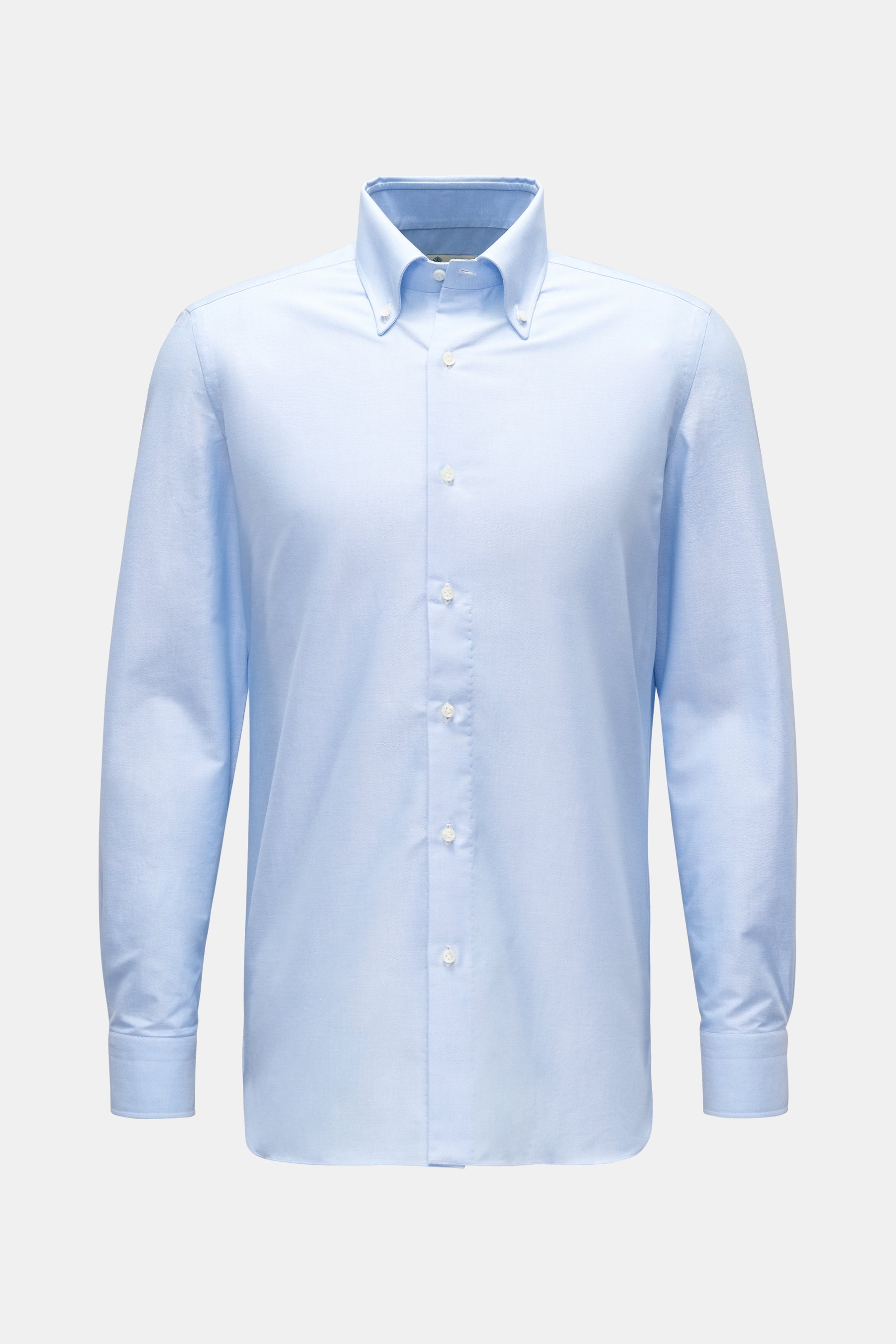 Borrelli Oxford shirt 'Gable' button-down collar light blue