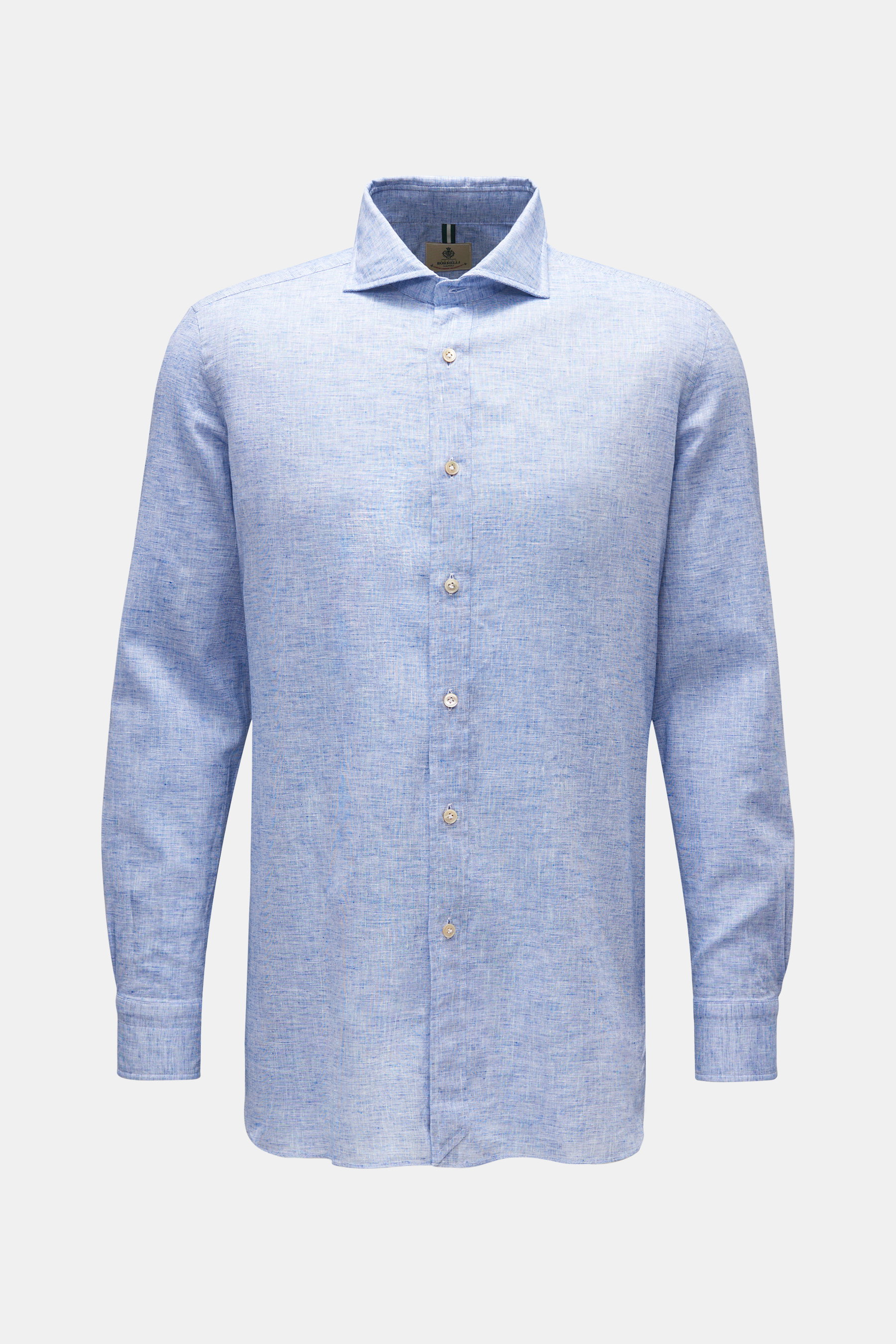 Borrelli Casual Hemd Haifisch-Kragen navy/weiß kariert