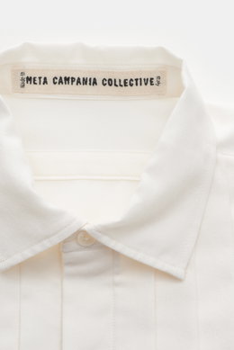 Meta Campania Collective Popover-Hemd schmaler Kragen offwhite