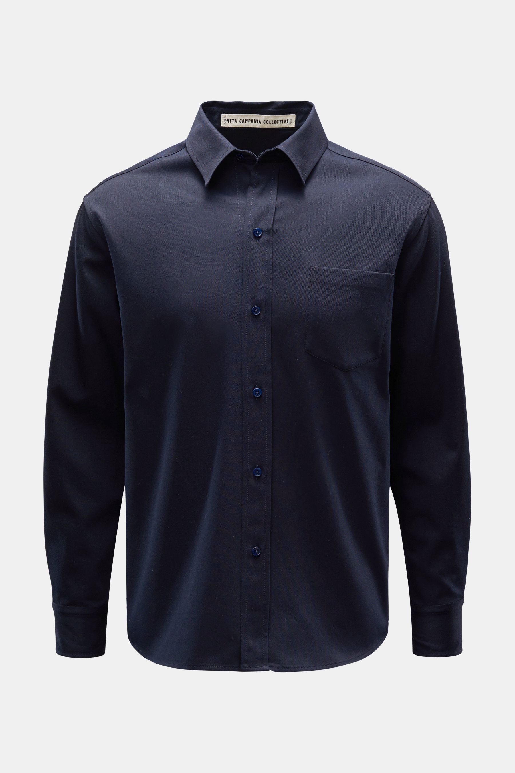 Meta Campania Collective Casual Hemd schmaler Kragen navy