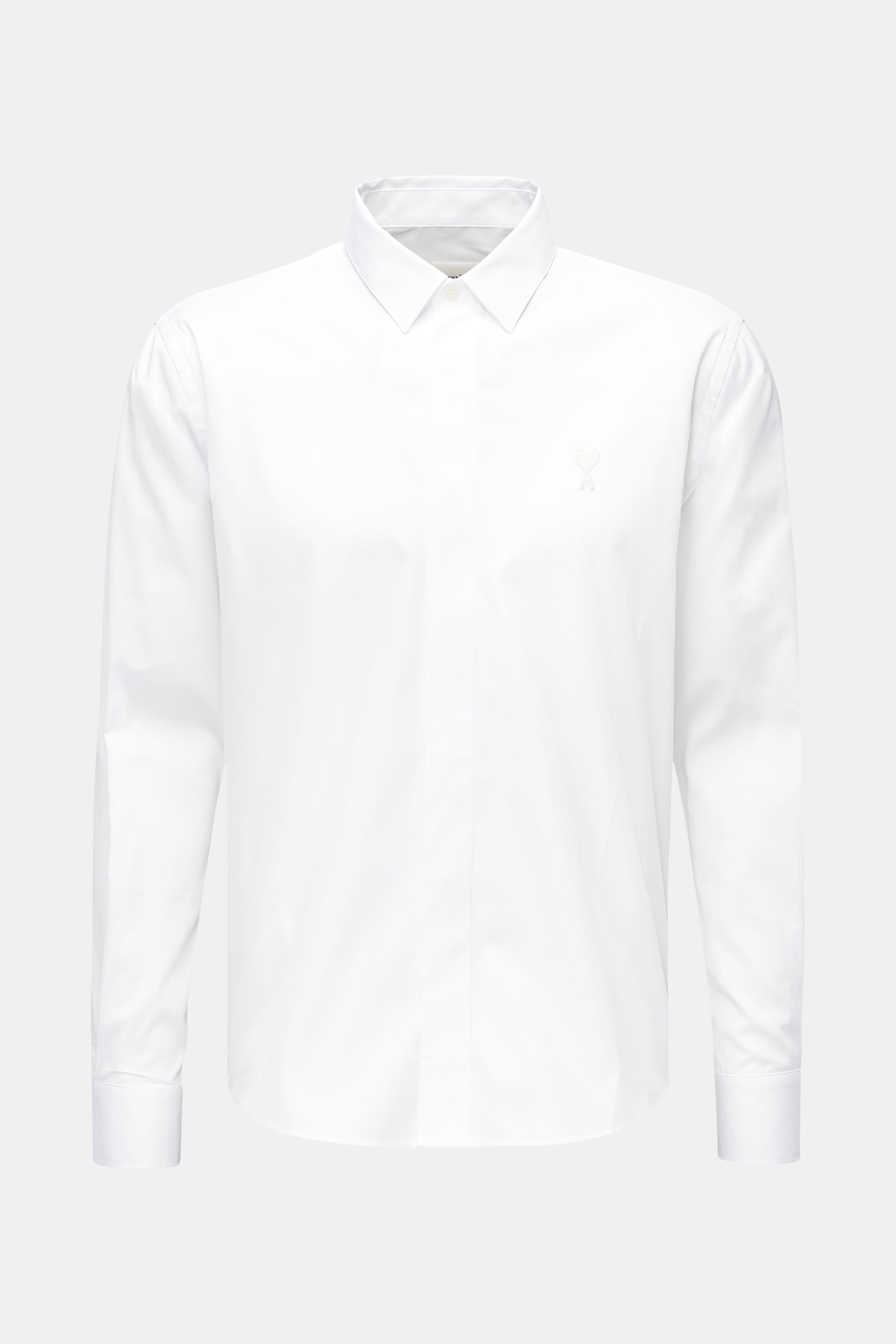 Ami Paris Casual Hemd schmaler Kragen weiß