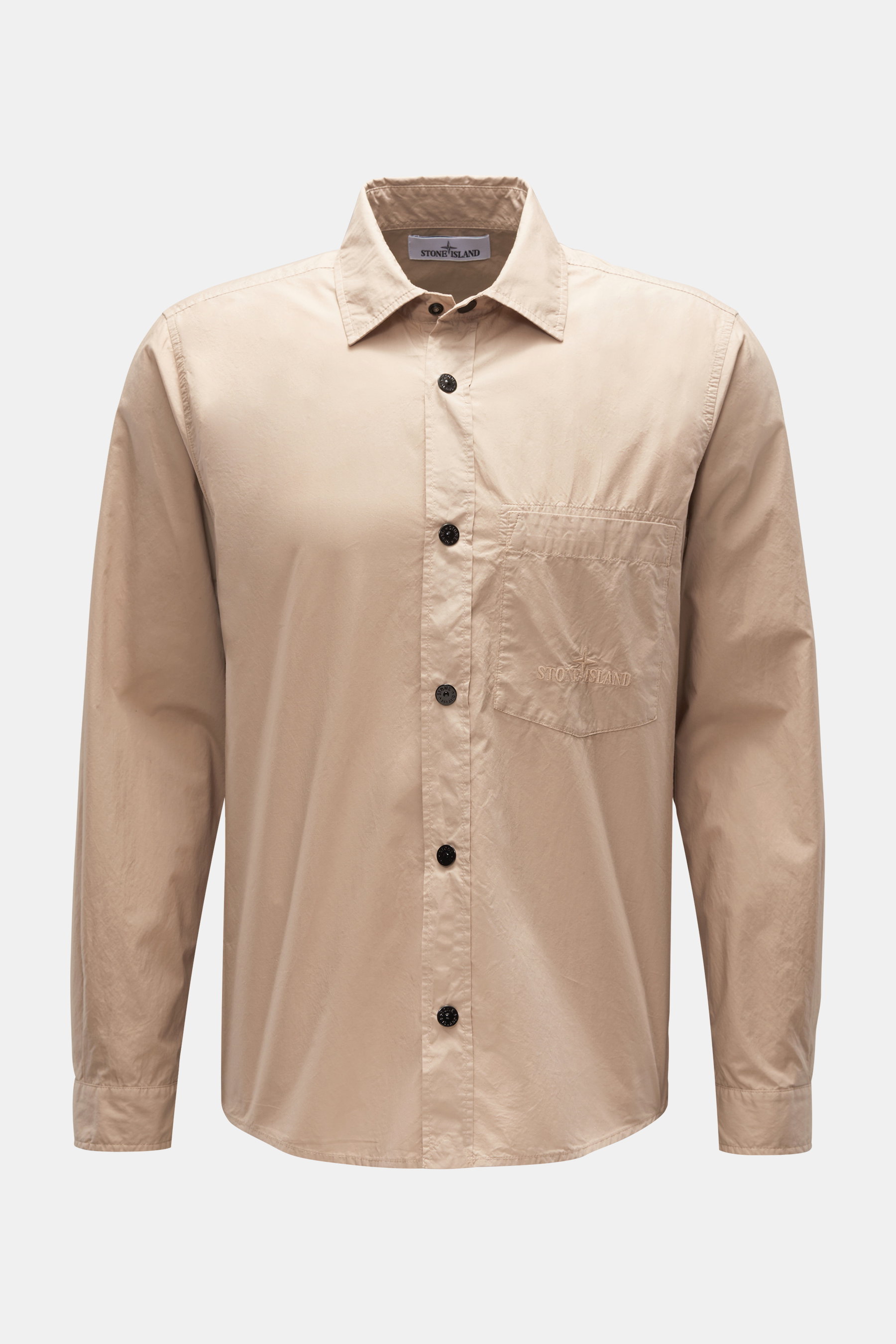 Stone Island Casual Hemd schmaler Kragen beige