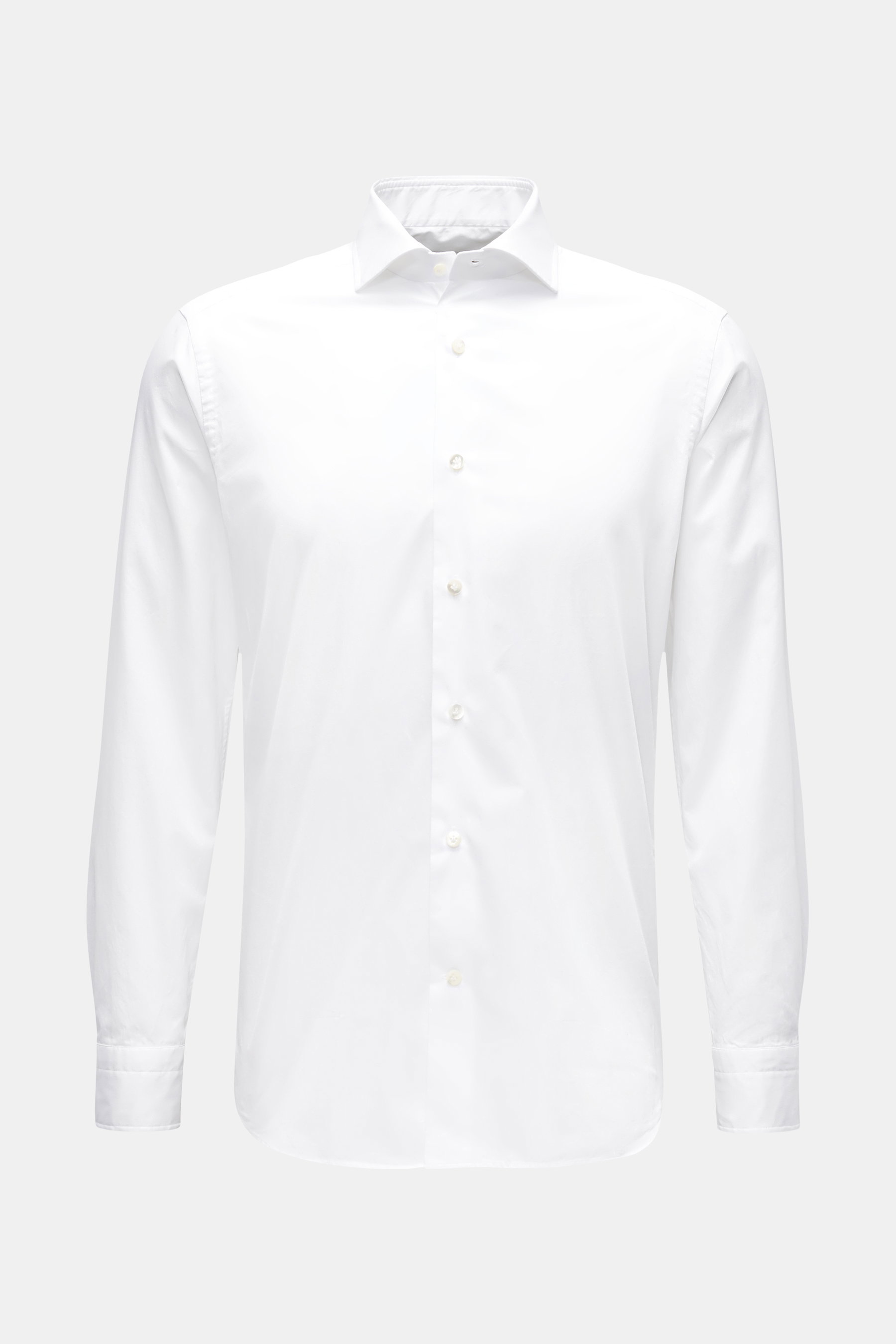 Guglielminotti Casual Hemd Haifisch-Kragen weiß