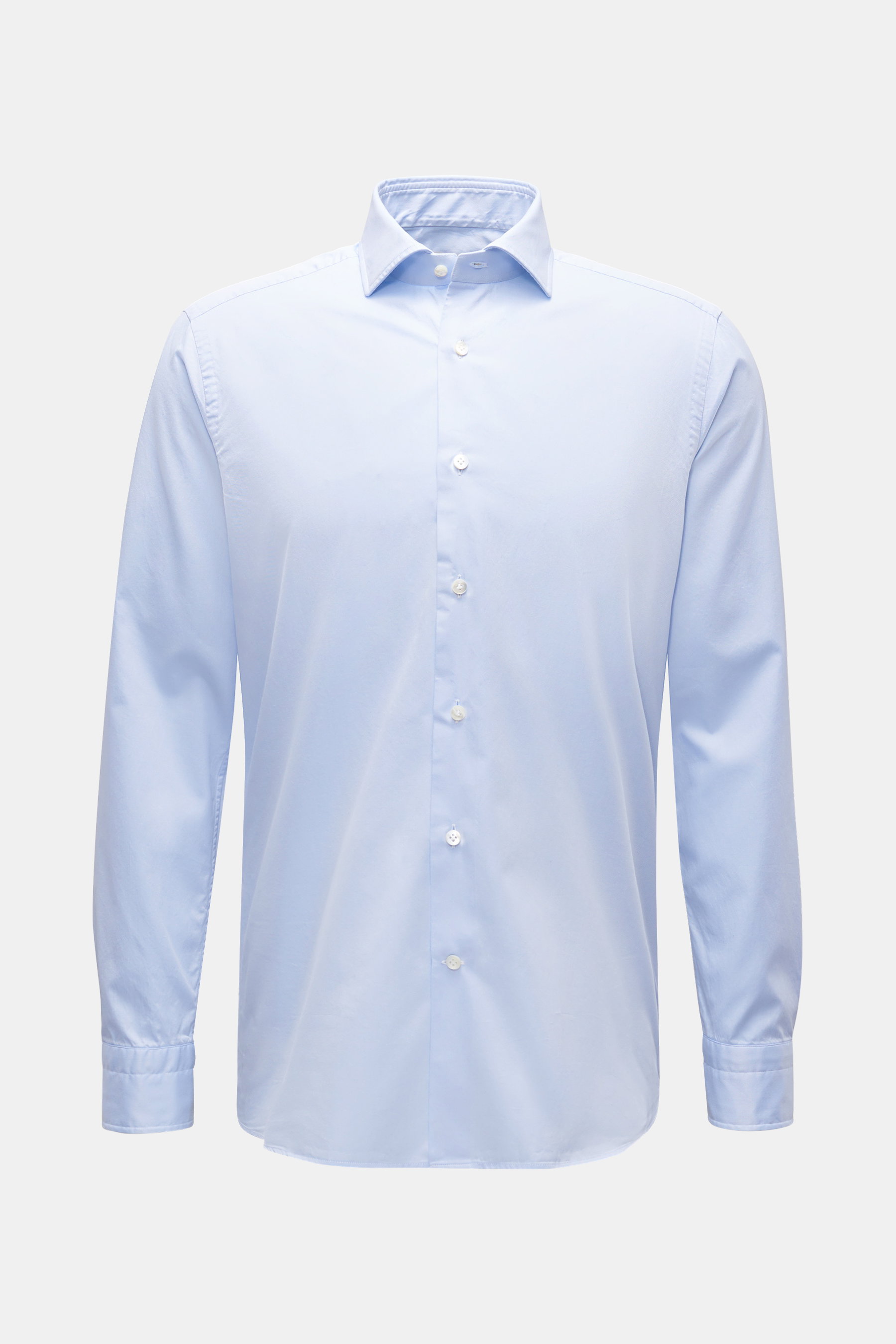 Guglielminotti Casual Hemd Haifisch-Kragen hellblau