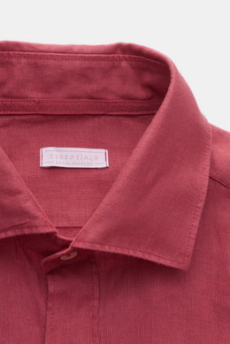 BRAUN Hamburg Essentials Linen shirt shark collar red
