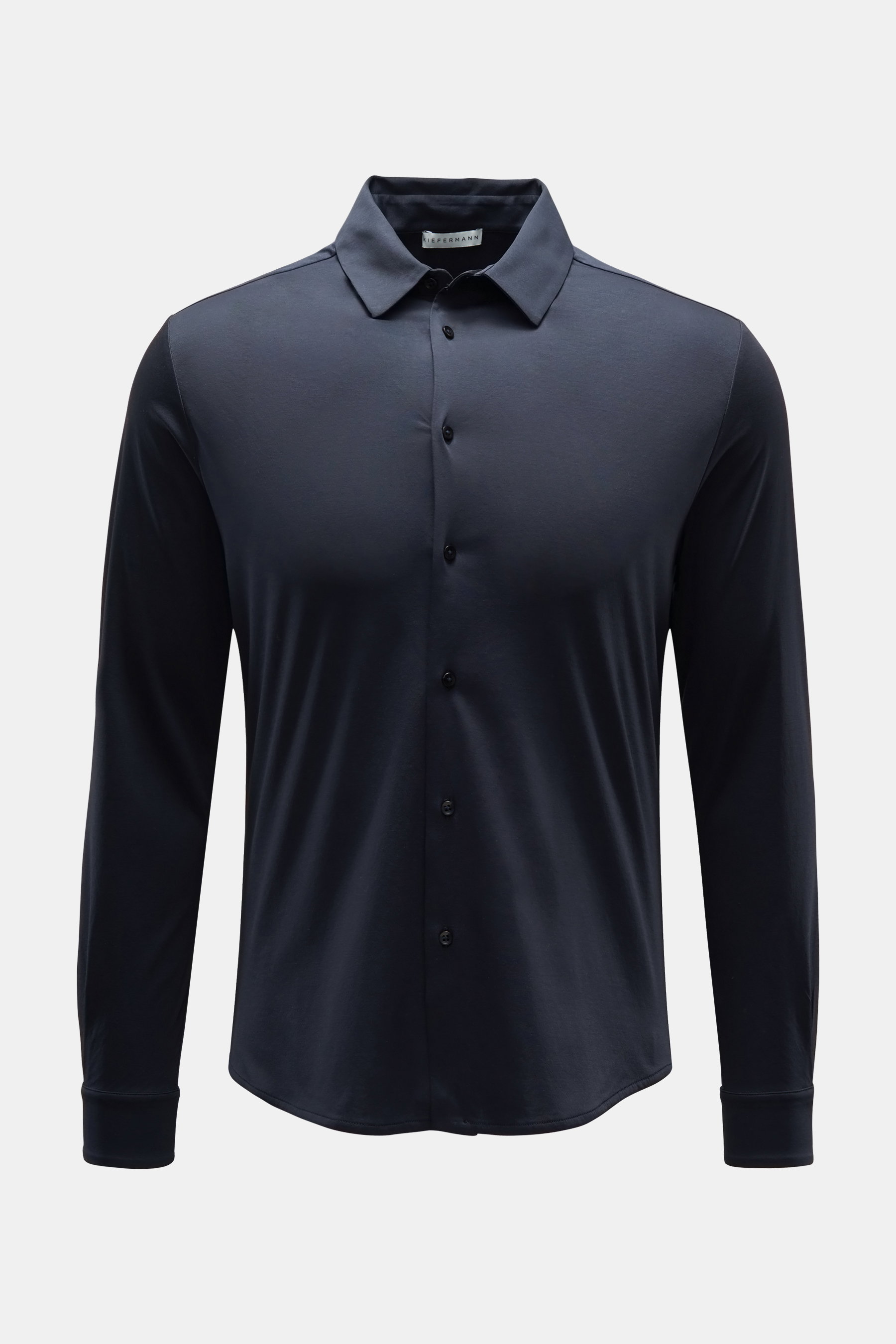 Kiefermann Jersey-Hemd 'Pius' schmaler Kragen dark navy