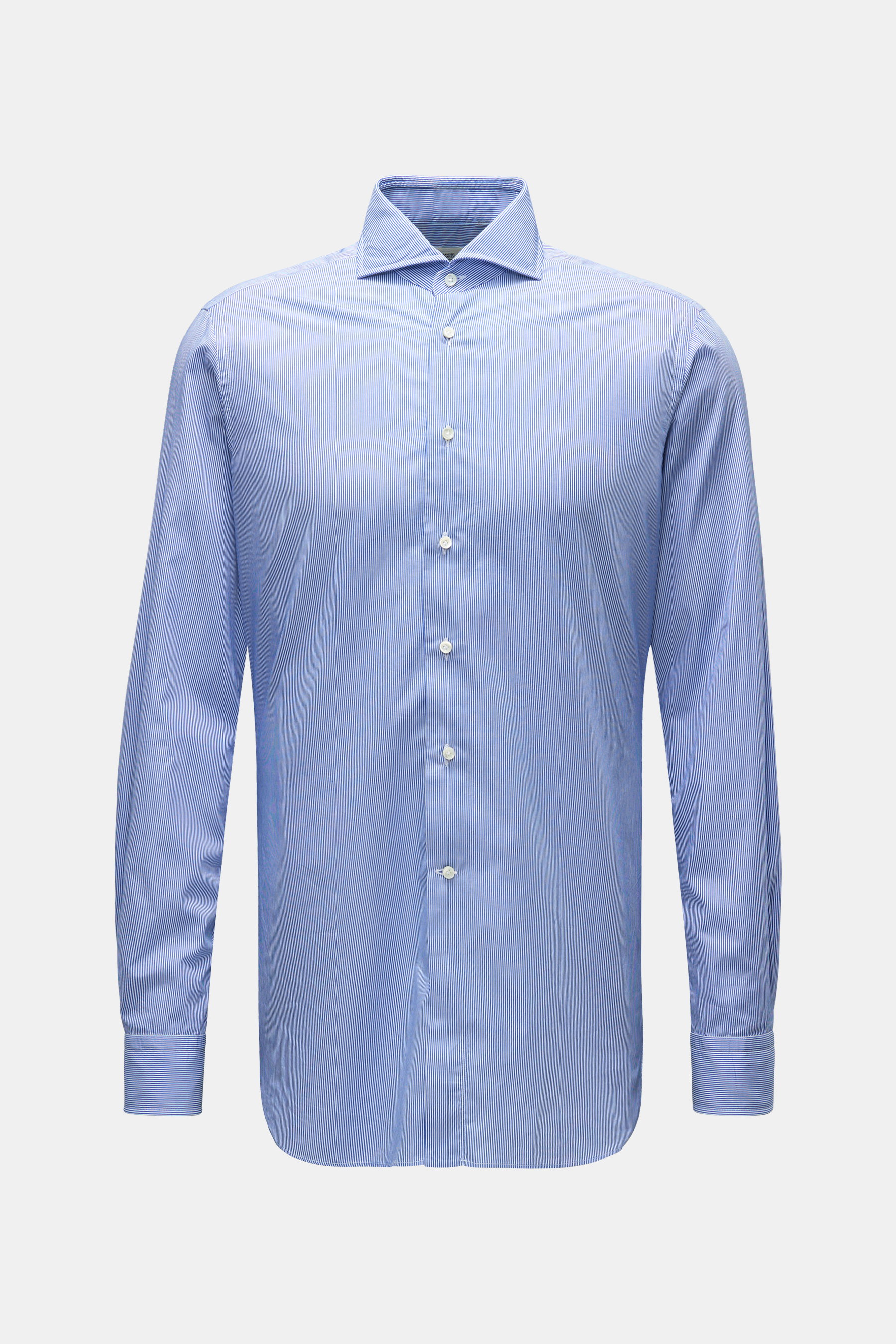 Gherardi Casual shirt shark collar dark blue/white striped
