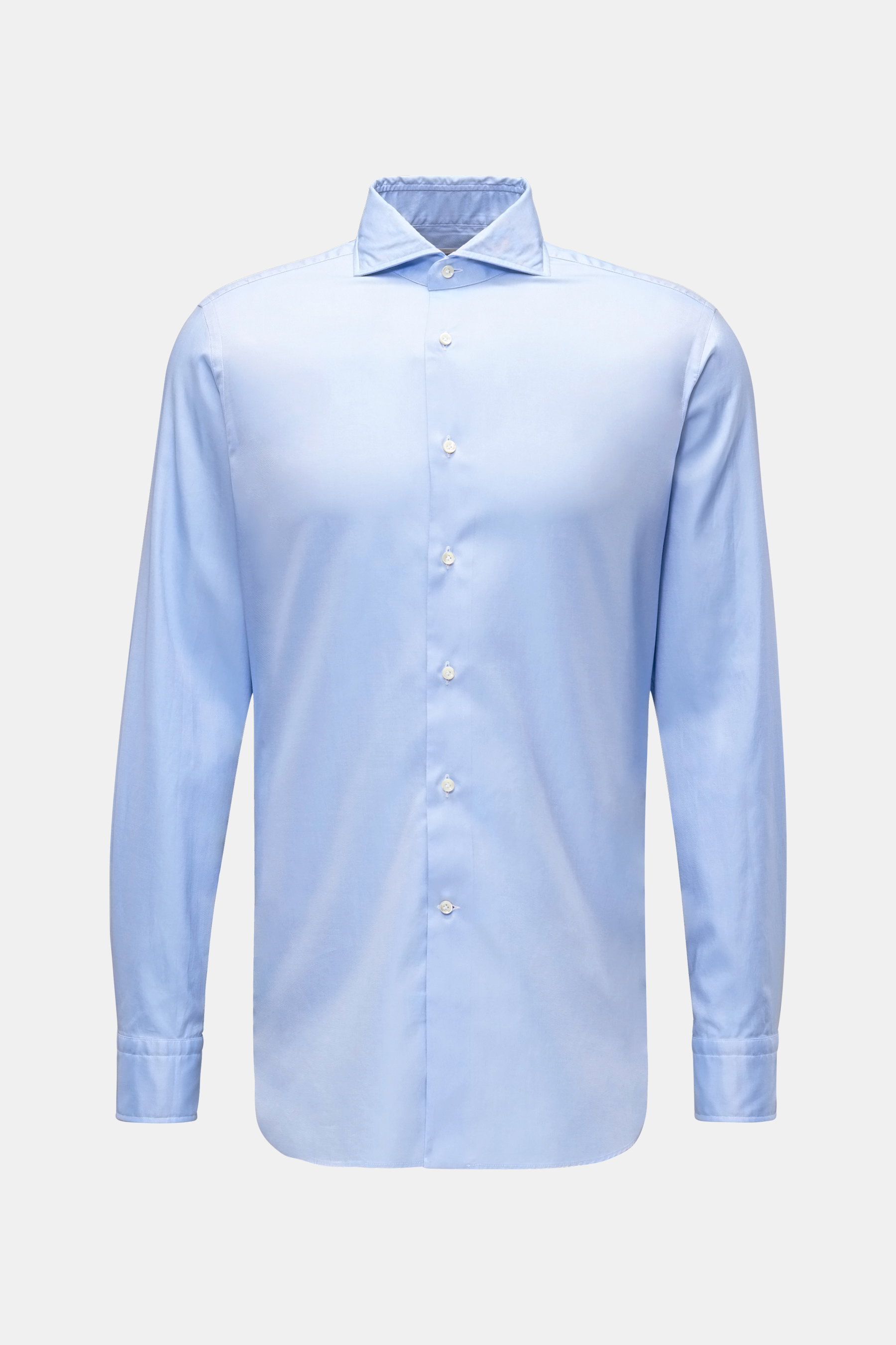 Gherardi Casual Hemd Haifisch-Kragen hellblau