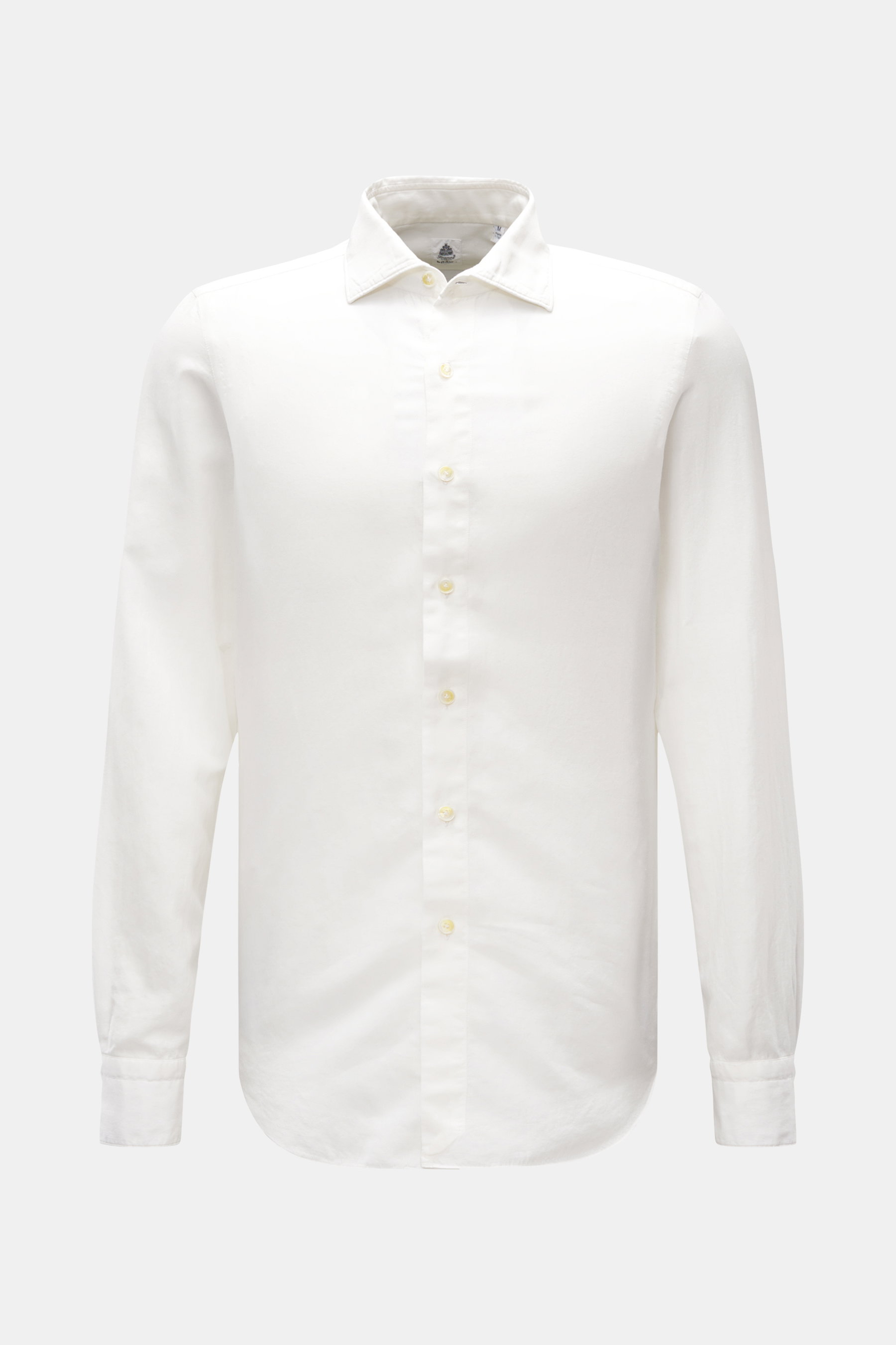 Finamore Casual Hemd Haifisch-Kragen 'Milano Luigi' offwhite