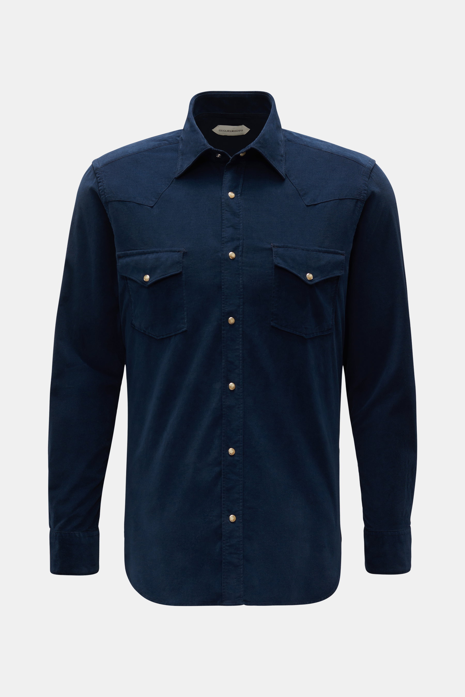 Guglielminotti Casual Hemd schmaler Kragen navy