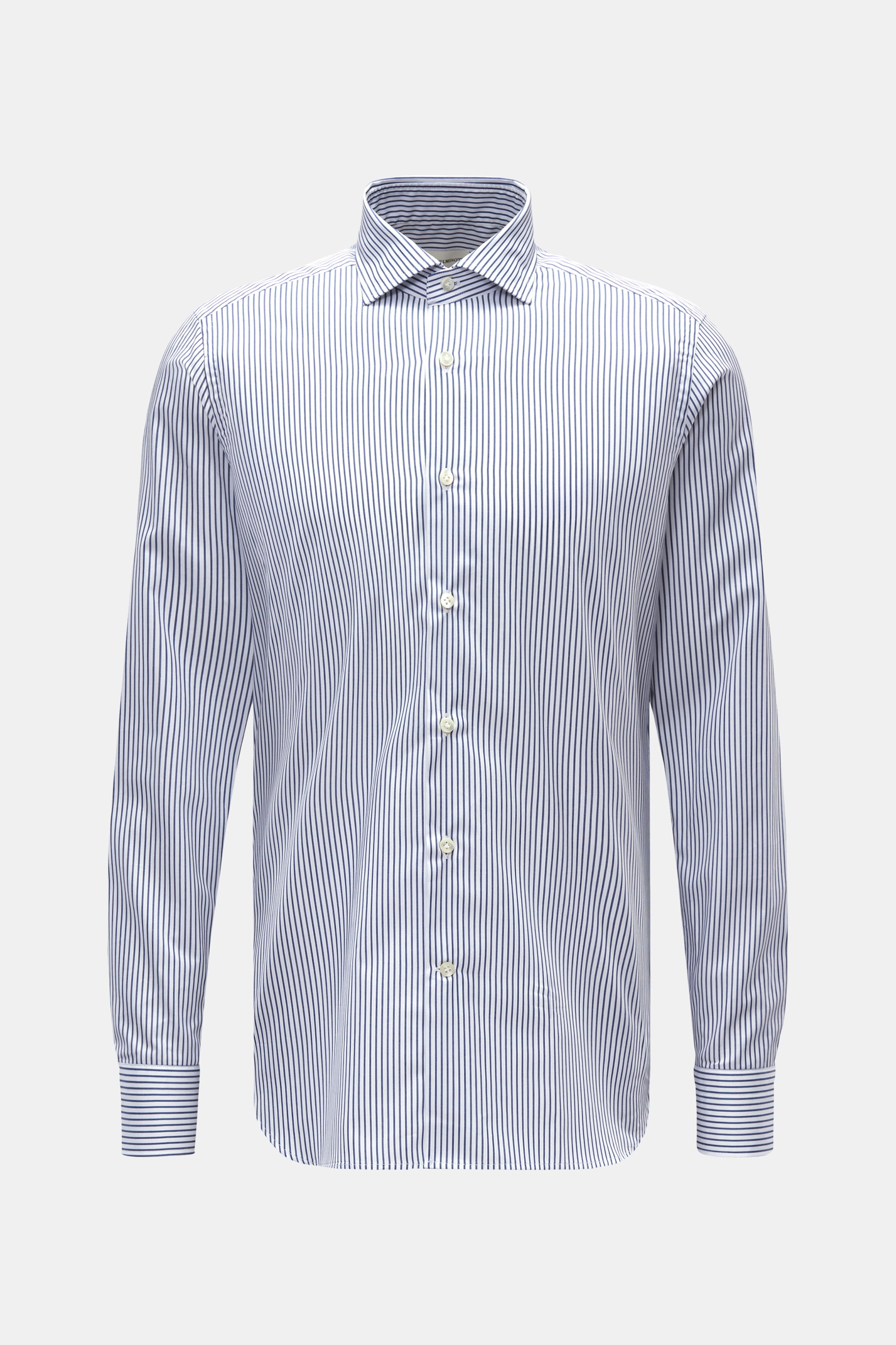 Guglielminotti Casual Hemd Haifisch-Kragen dunkelblau/weiß gestreift