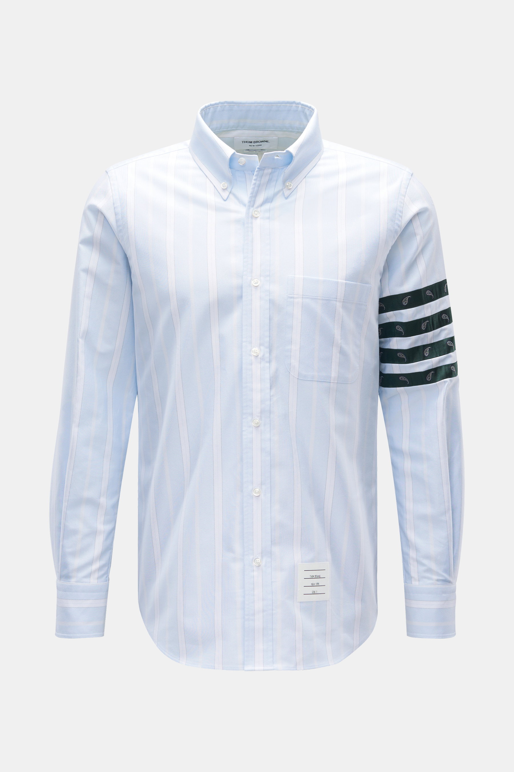 Thom Browne Casual Hemd hellblau/weiß gestreift