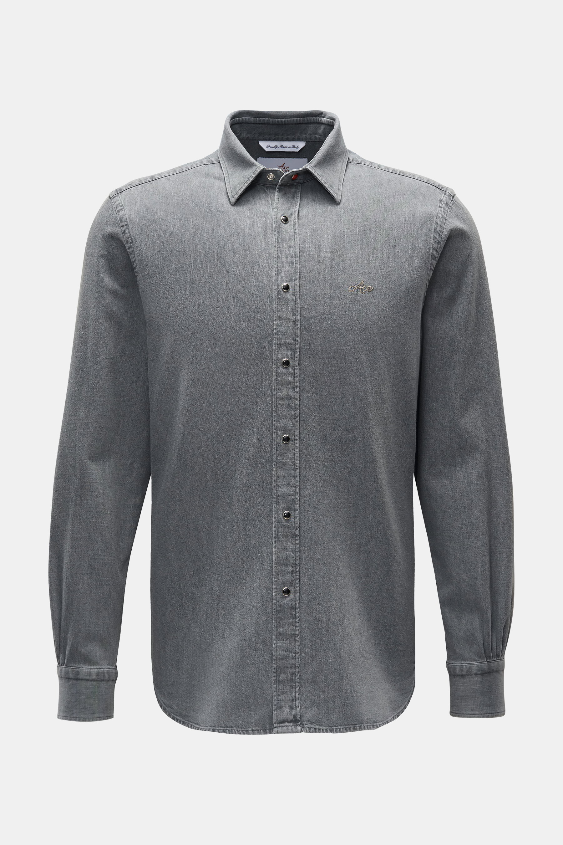 Ace Denim Jeanshemd grau