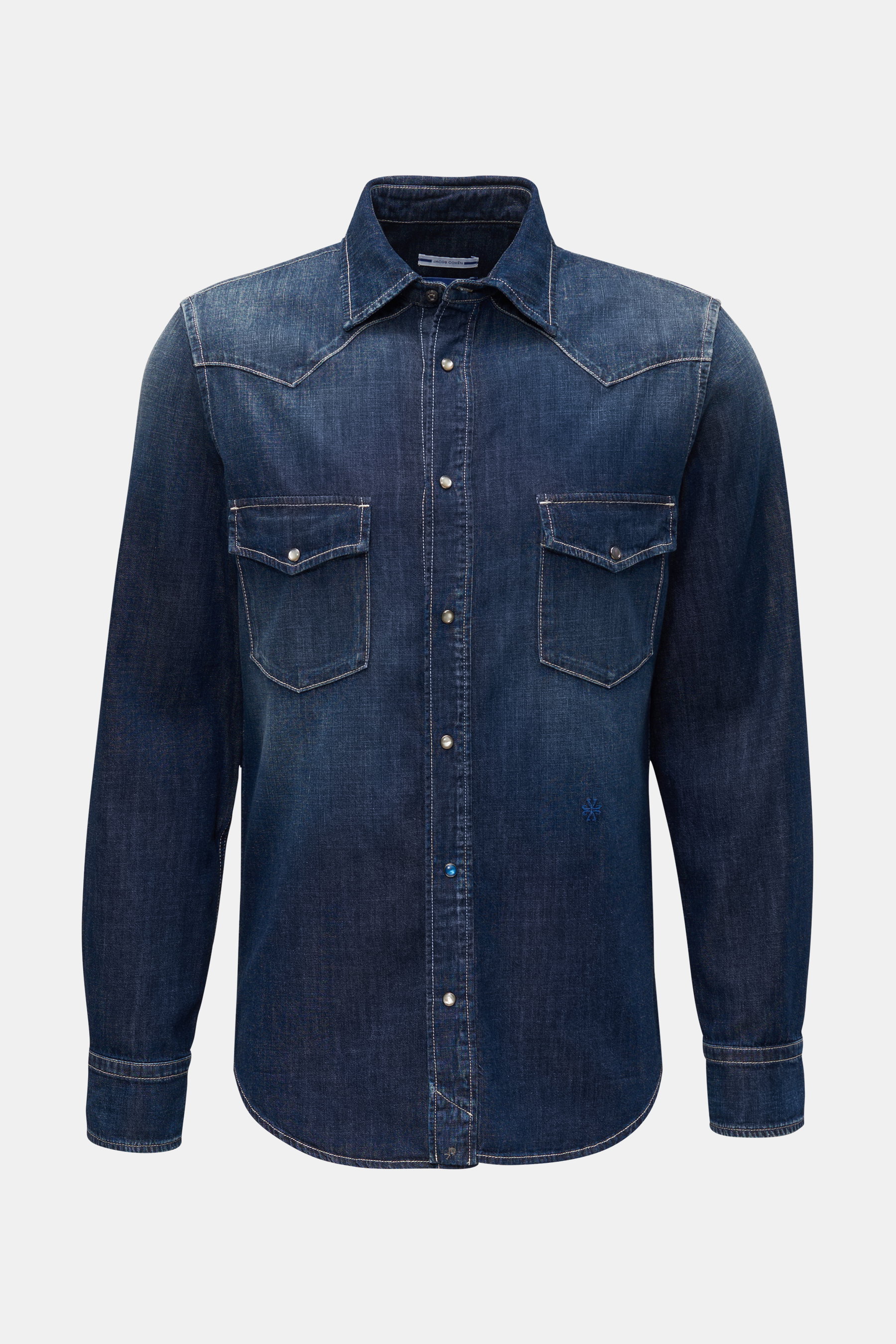 Jacob Cohen Jeanshemd schmaler Kragen navy