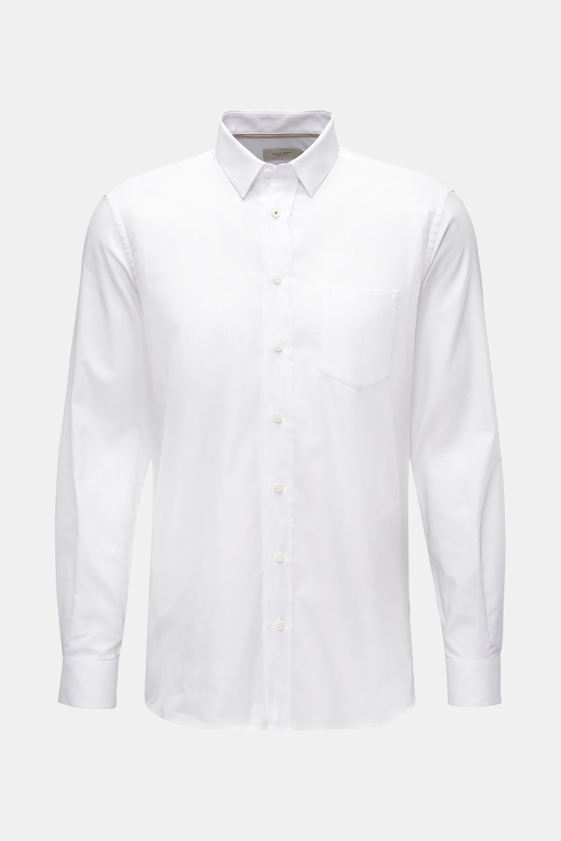 Weber+Weber Oxfordhemd 'Vintage Oxford Classic Shirt' schmaler Kragen weiß