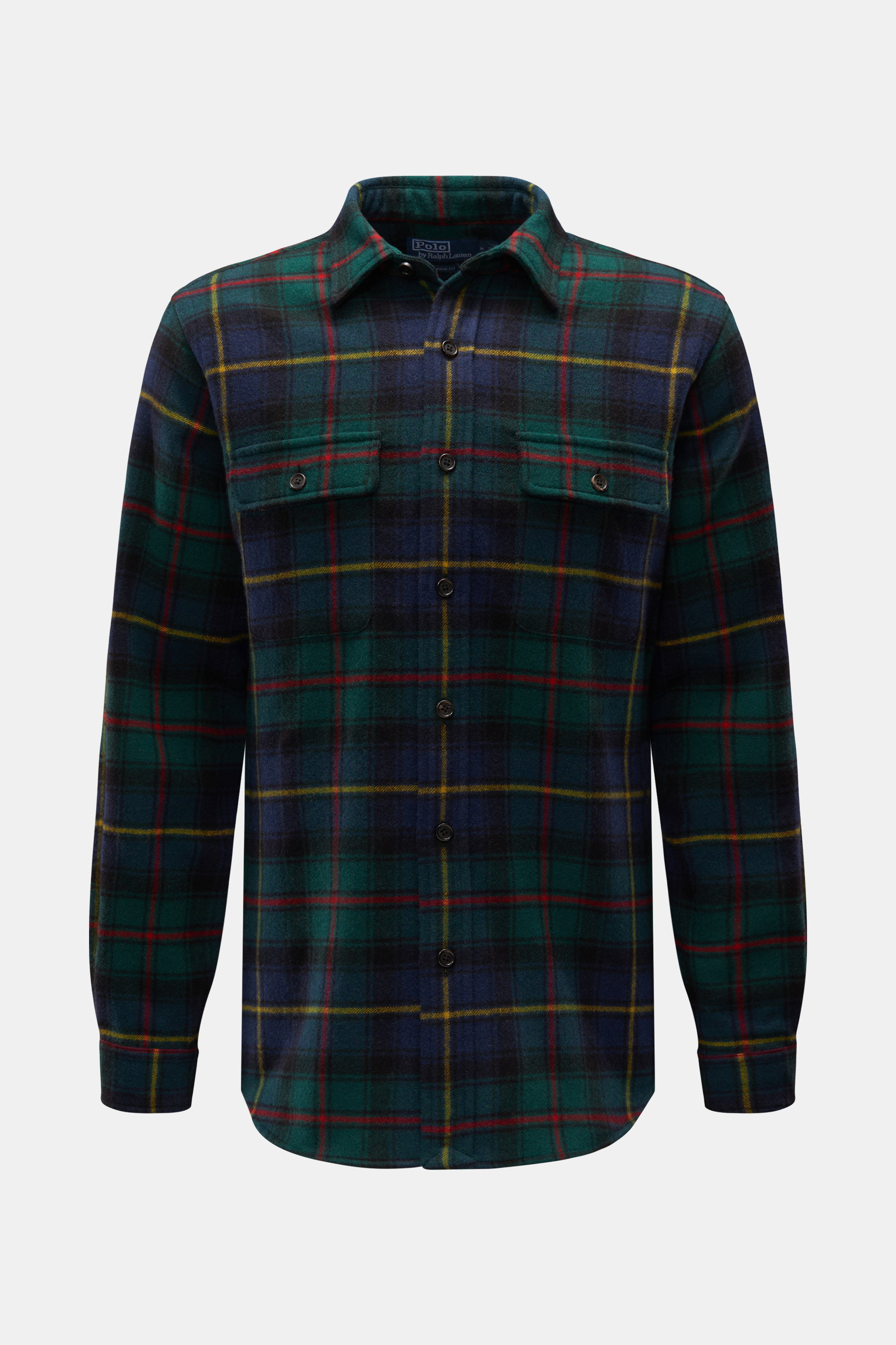 Polo Ralph Lauren Wolltwill-Hemd navy/dunkelgrün kariert