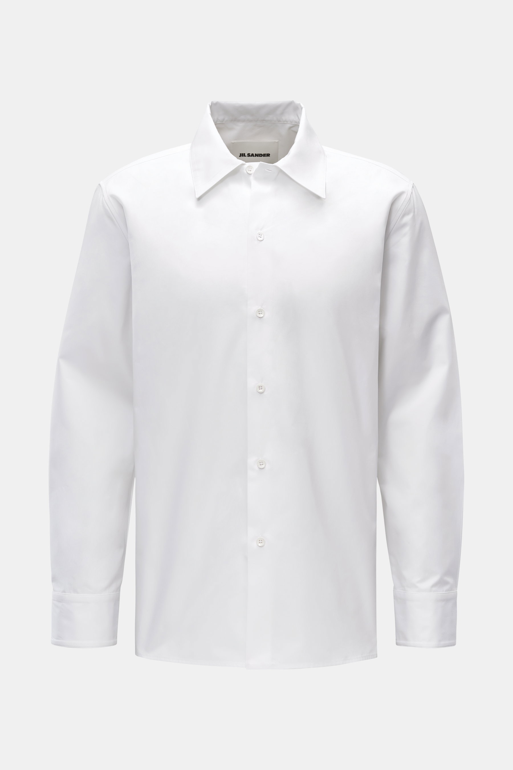 Jil Sander Casual Hemd Kent-Kragen weiß