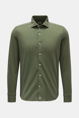 Sonrisa Jersey-Hemd Haifisch-Kragen oliv