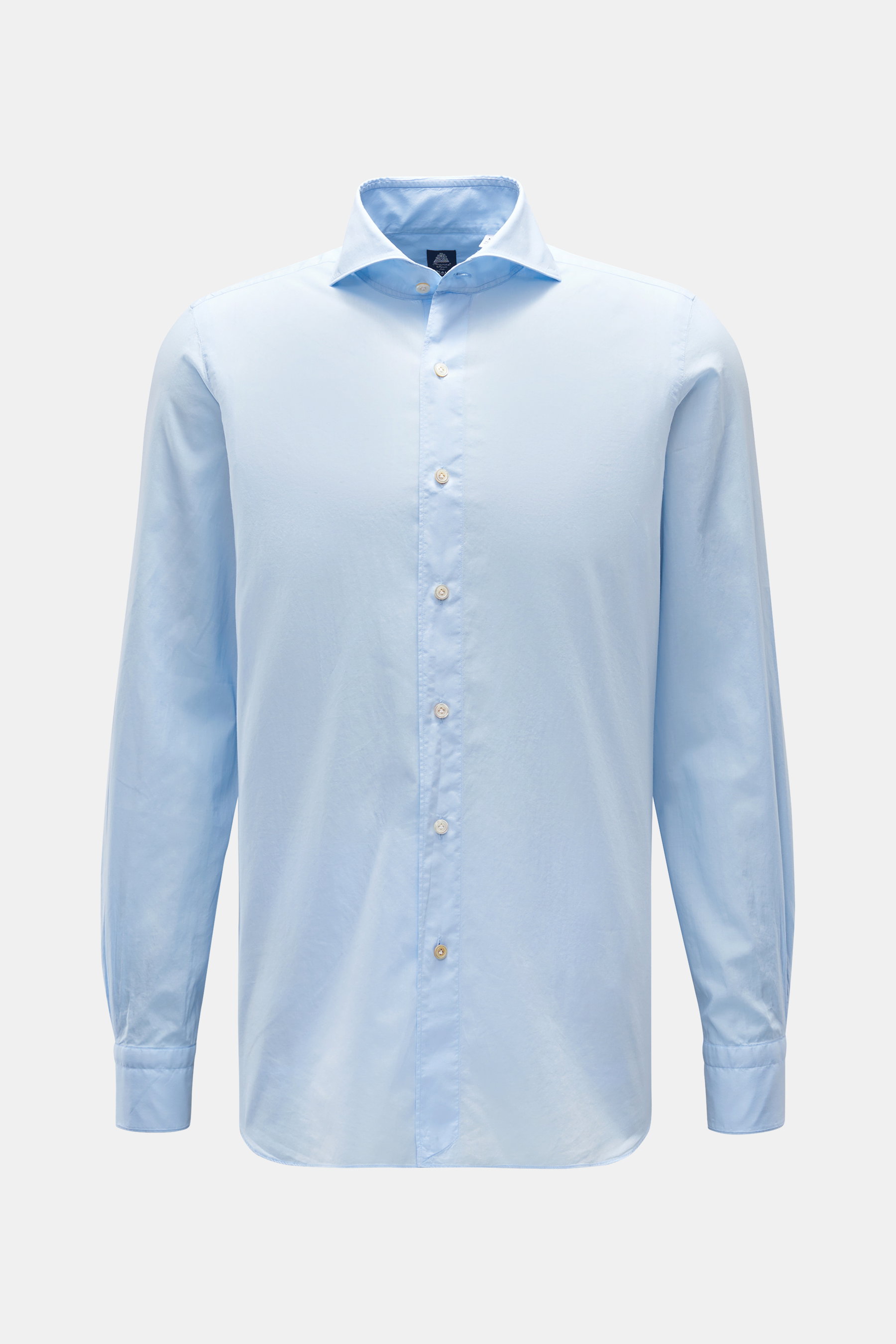 Finamore Casual Hemd 'Sergio Gaeta' Haifisch-Kragen hellblau