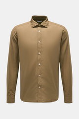 BRAUN Hamburg Essentials Casual shirt shark collar camel
