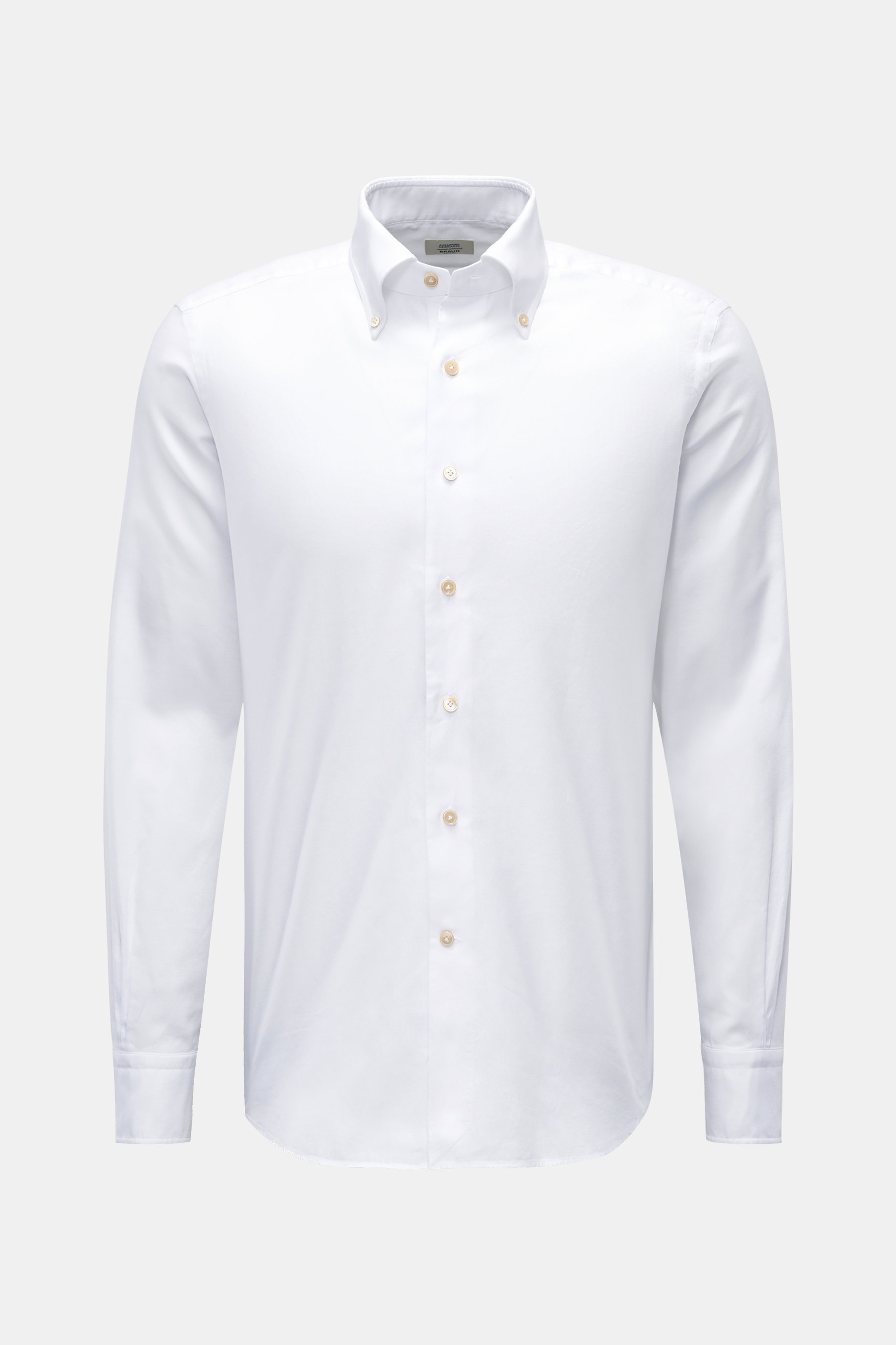 Gherardi Casual Hemd Button-Down-Kragen weiß