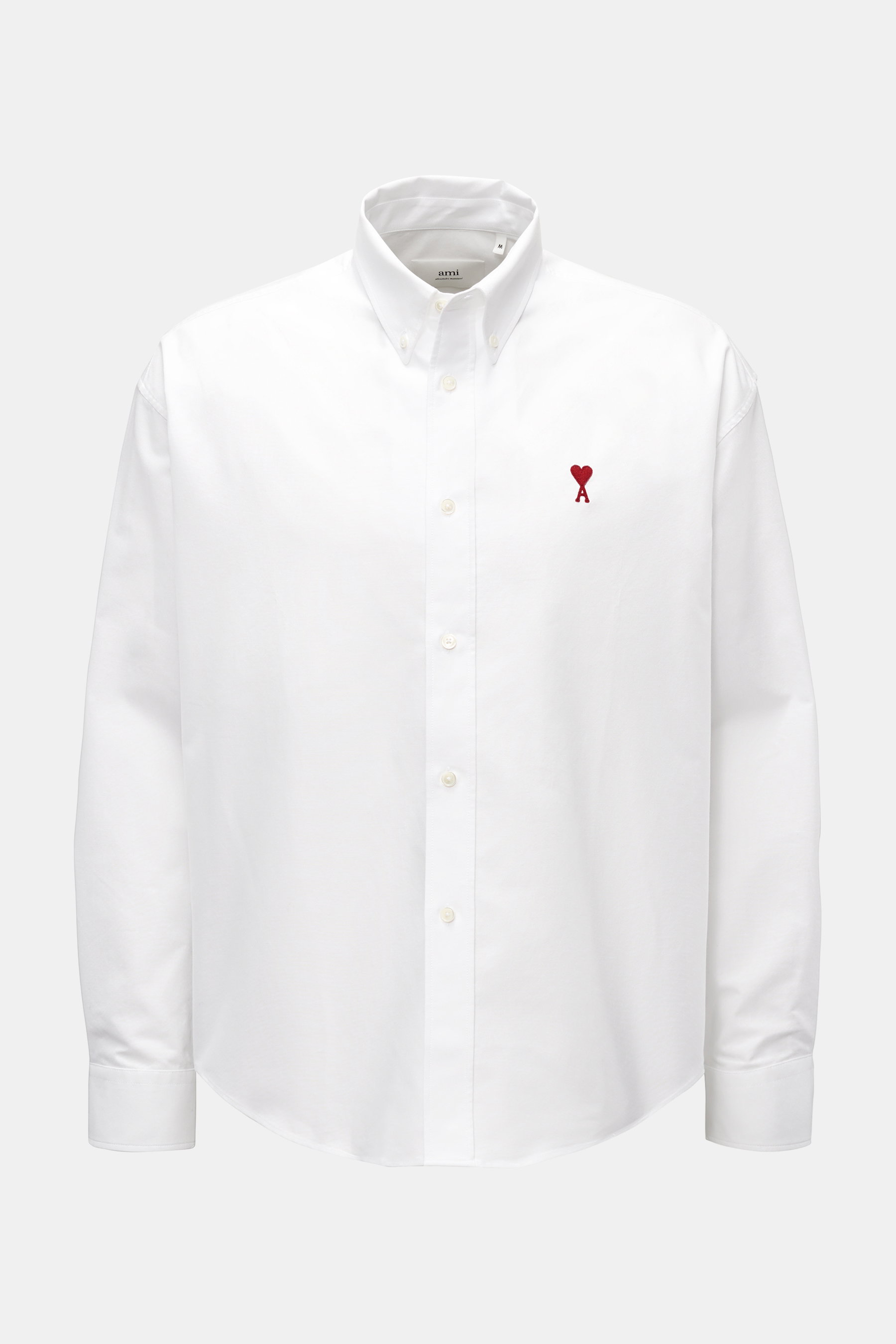 Ami Paris Oxford-Hemd Button-Down-Kragen weiß
