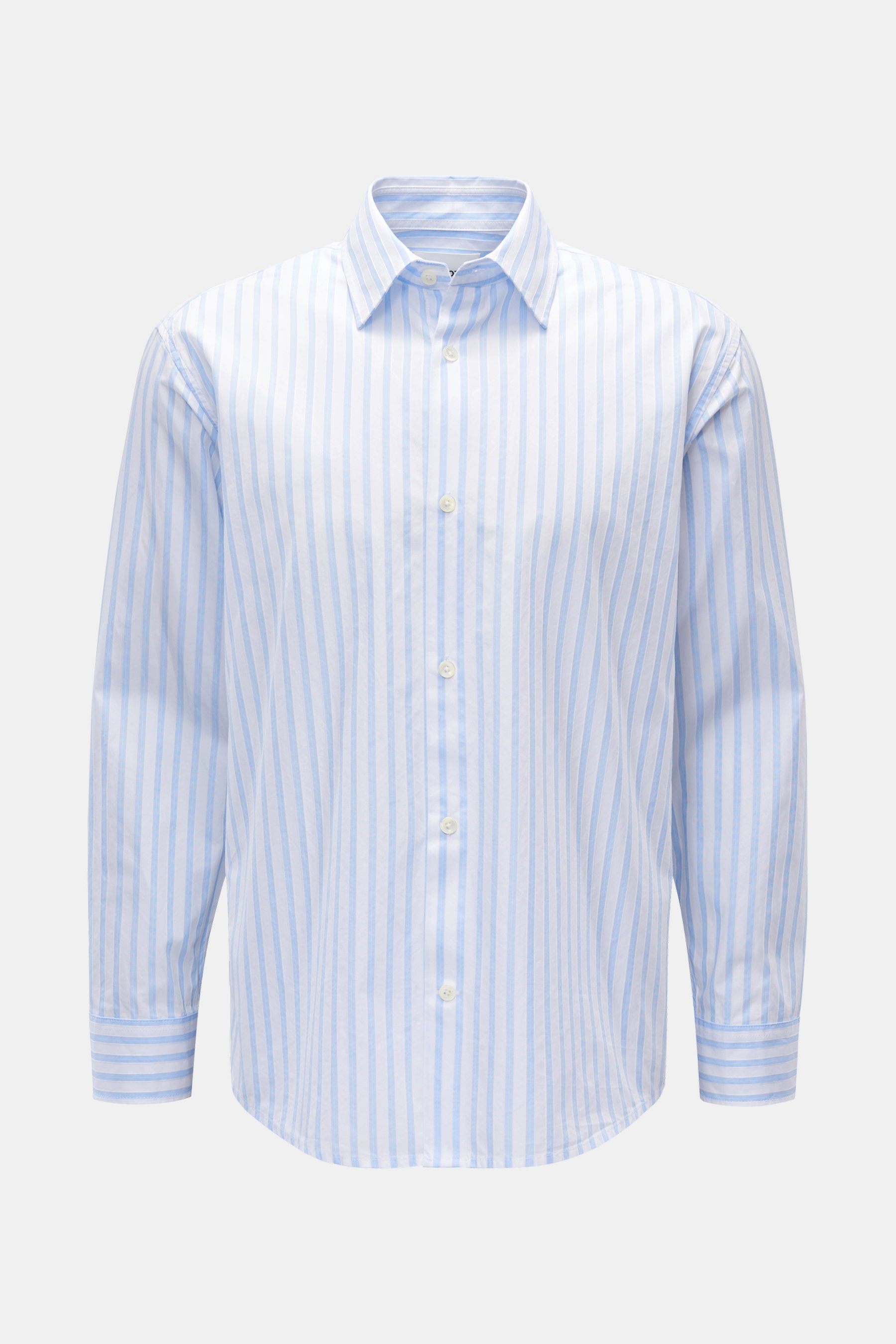 NN.07 Casual Hemd Kent-Kragen hellblau/weiß gestreift