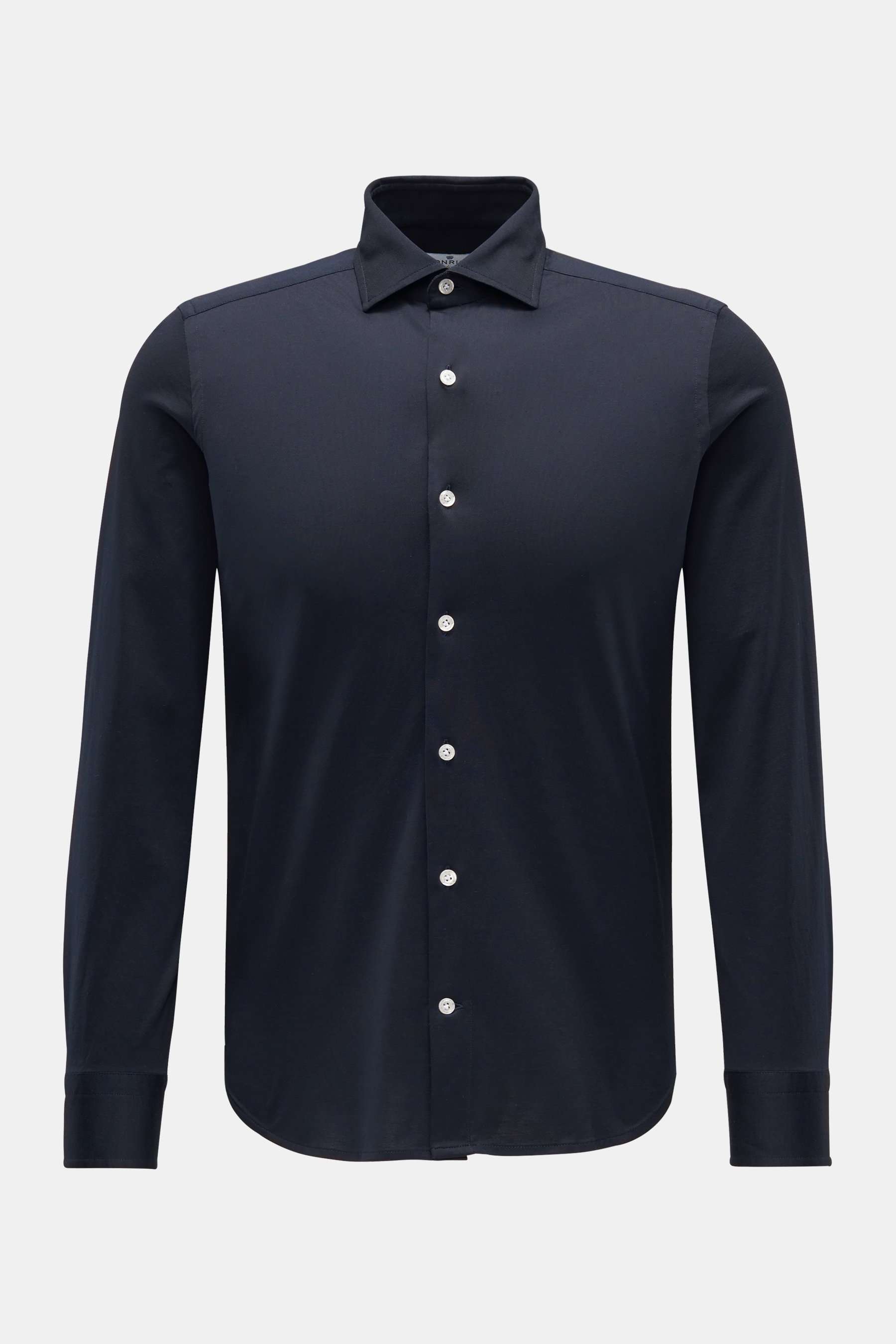 Sonrisa Jersey-Hemd Haifisch-Kragen navy