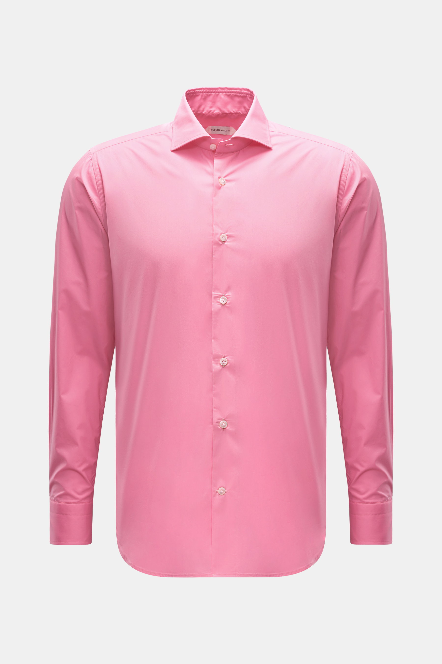 Guglielminotti Casual Hemd Haifisch-Kragen rosé