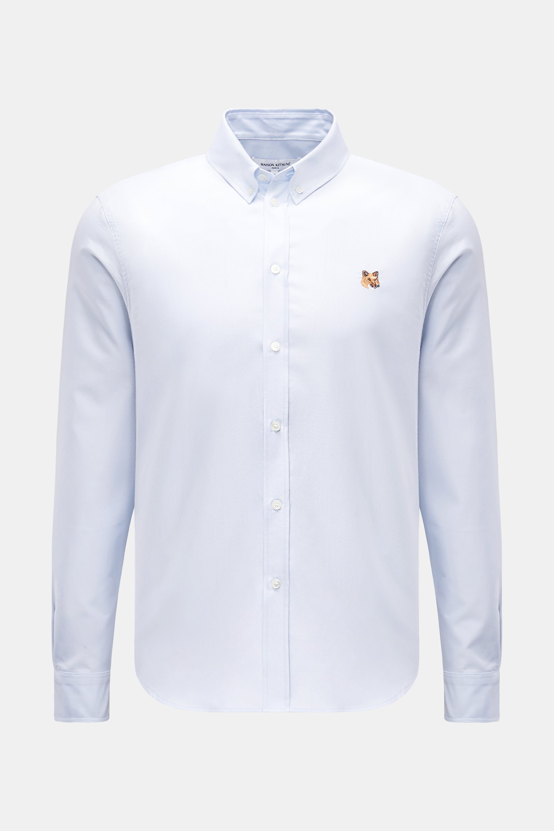 Maison Kitsuné Oxford-Hemd Button-Down-Kragen hellblau
