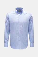 Gherardi Oxford-Hemd Button-Down-Kragen hellblau/weiß gestreift
